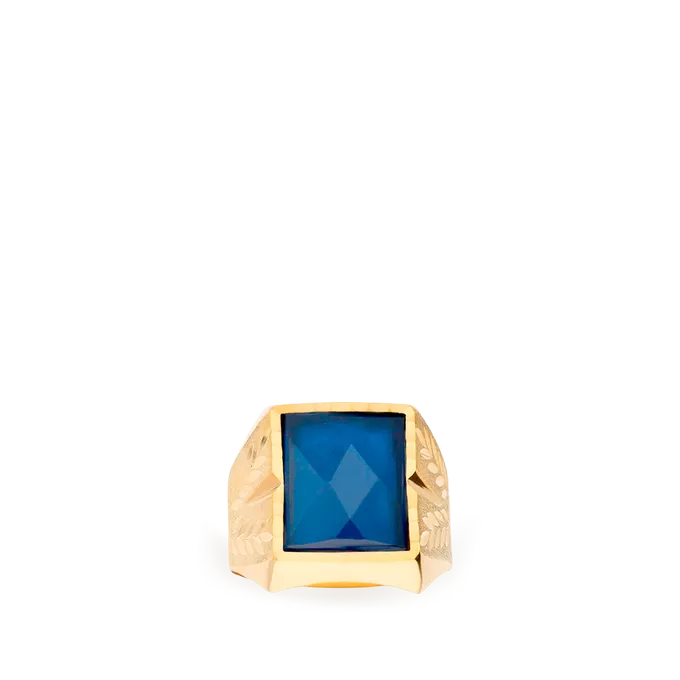 18k gold signet ring