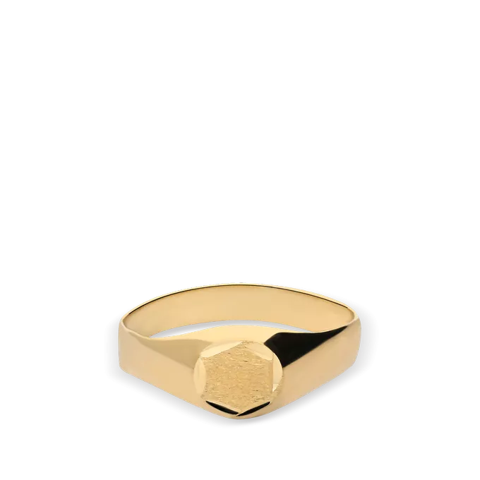 18k gold signet ring