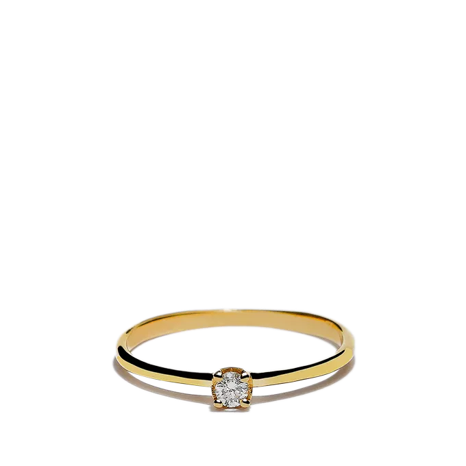 18k gold diamond ring SUN