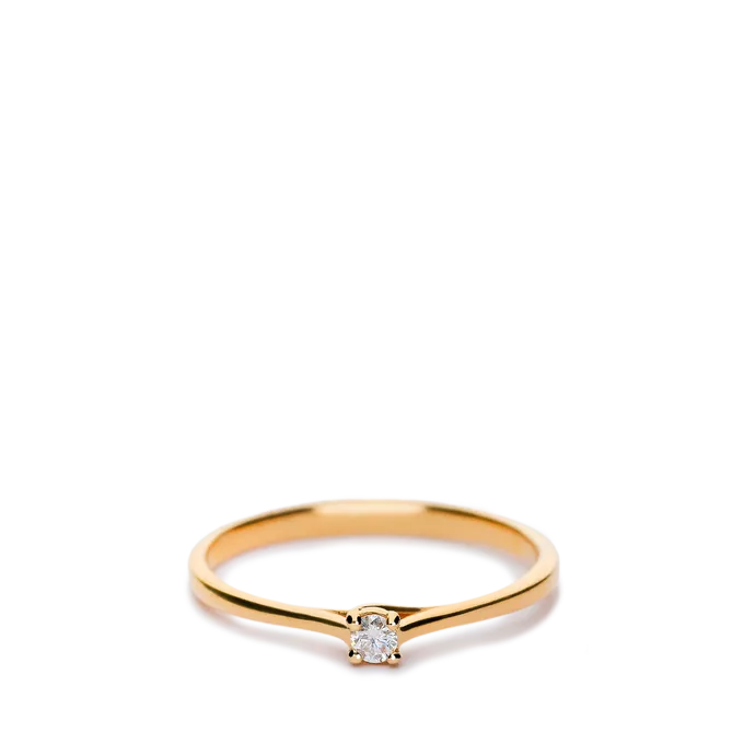 18k gold diamond ring SUN