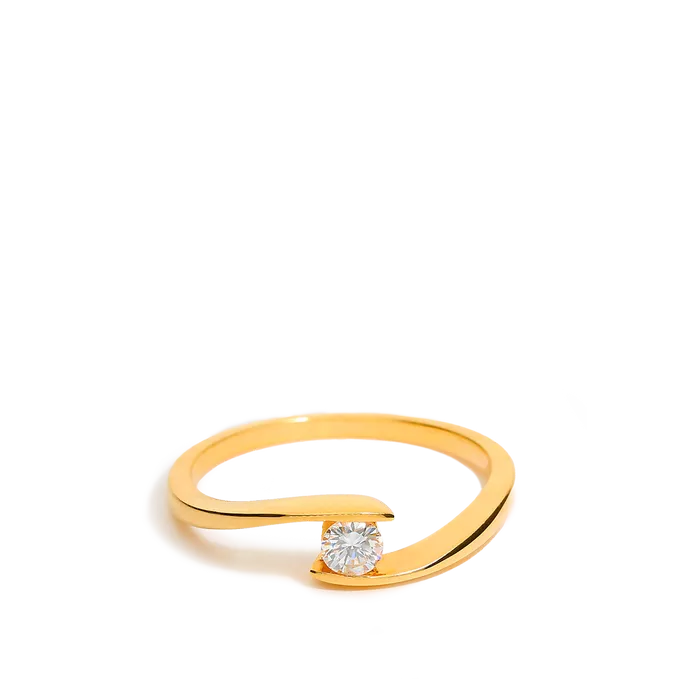 Anillo diamante oro 18 quilates GRAVITY