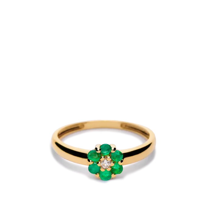 18k gold diamond ring BLOSSOM