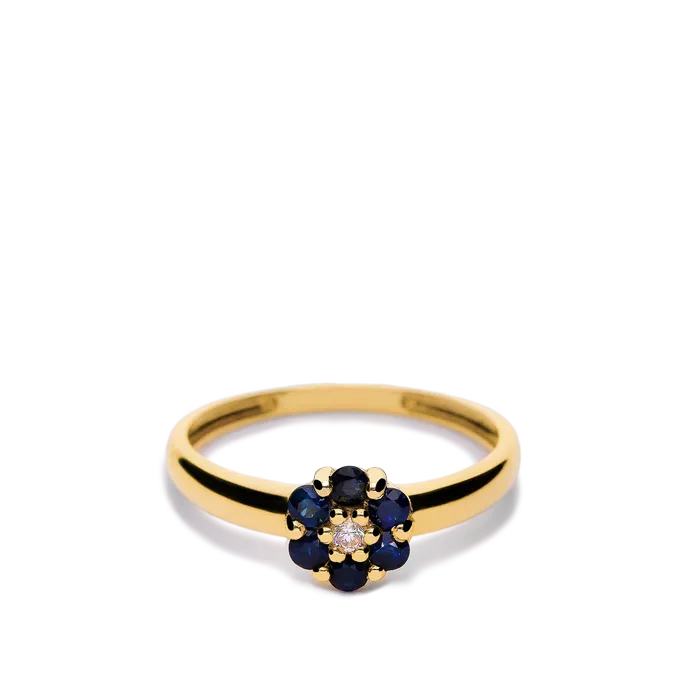 18k gold diamond ring BLOSSOM