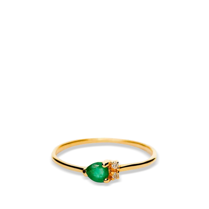 18k gold diamond ring RAINFOREST