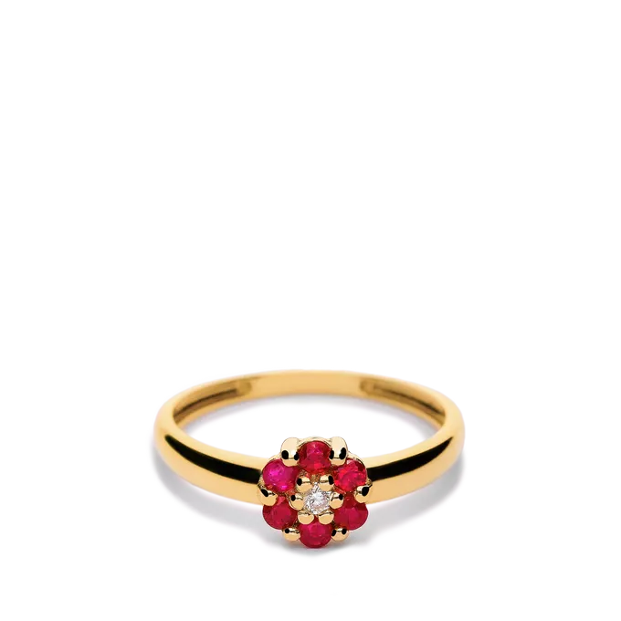 18k gold diamond ring BLOSSOM