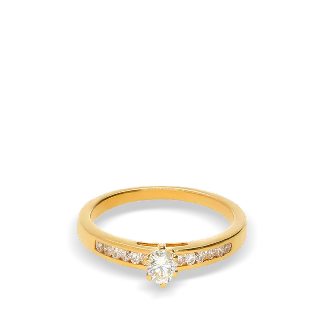 Anillo diamante oro 18 quilates