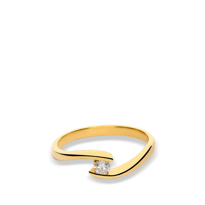 Anillo diamante oro 18 quilates