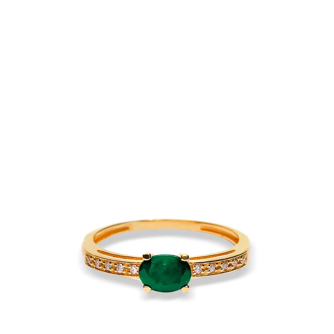 18k gold diamond ring RAINFOREST