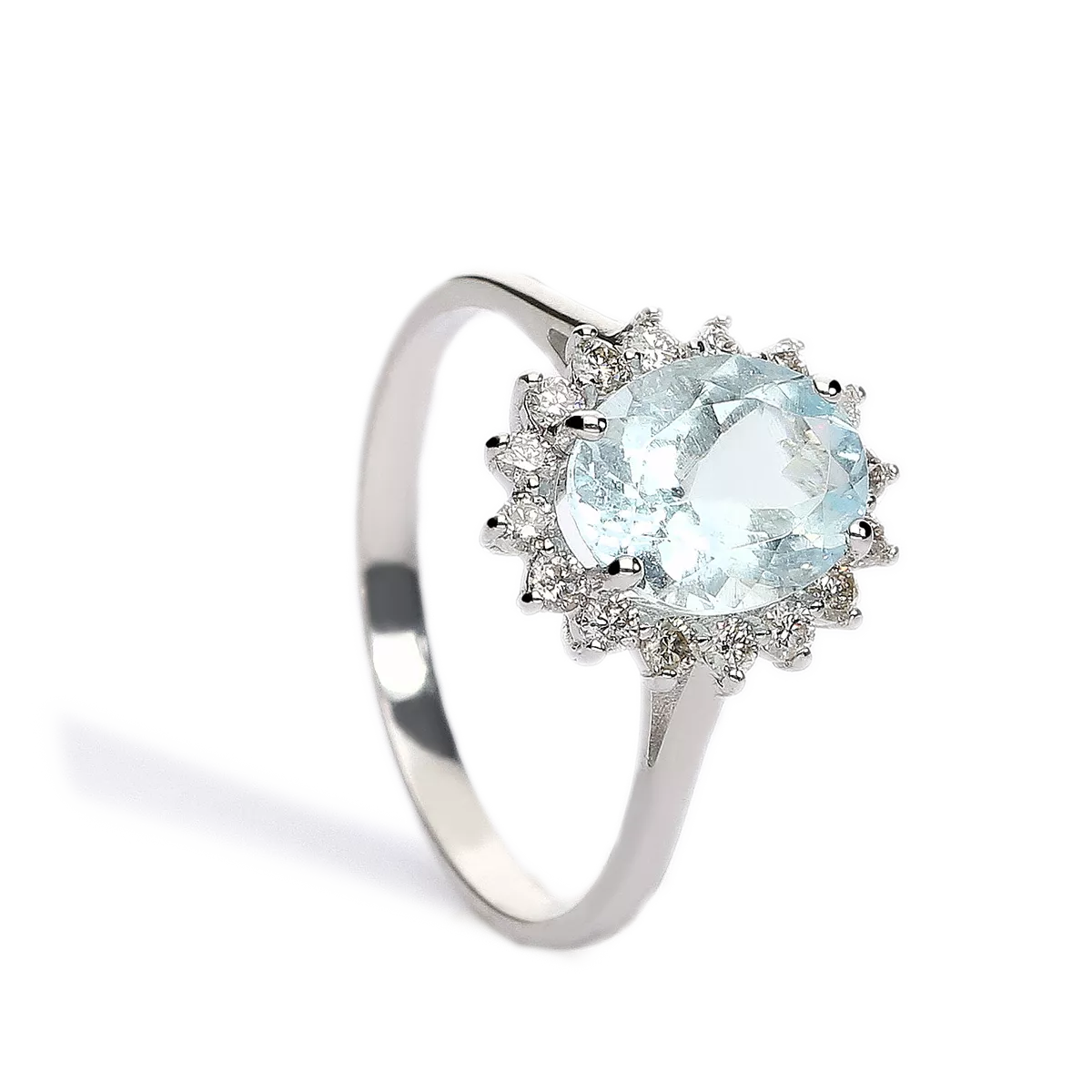 Anillo diamante oro 18 quilates IMPERIAL AQUAMARINE