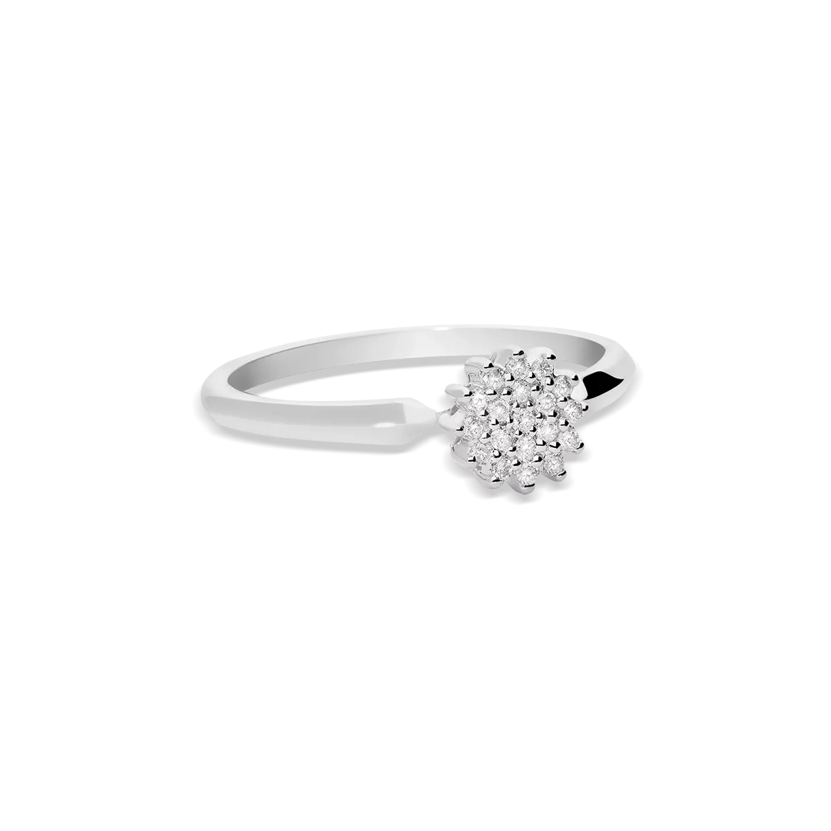 Anillo diamante natural oro 18 quilates