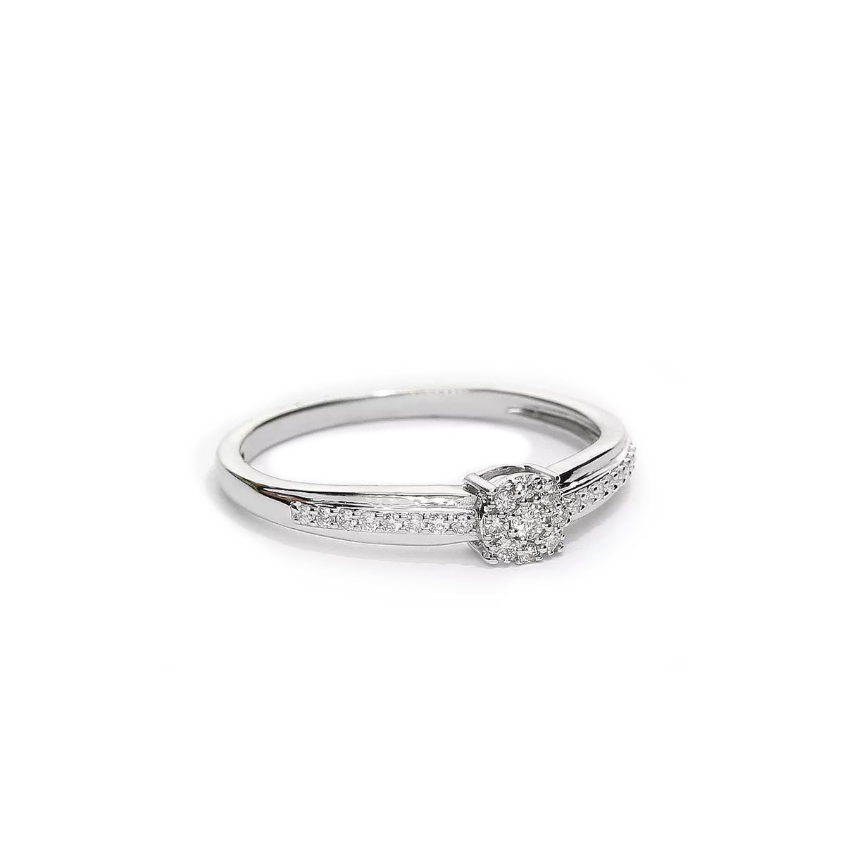 Anillo diamante natural oro 18 quilates