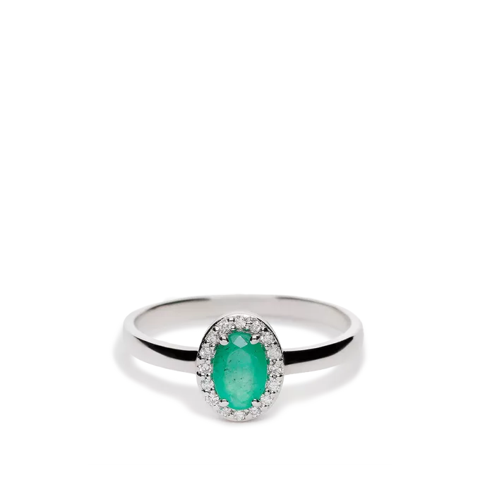 Anillo diamante oro 18 quilates RANI EMERALD