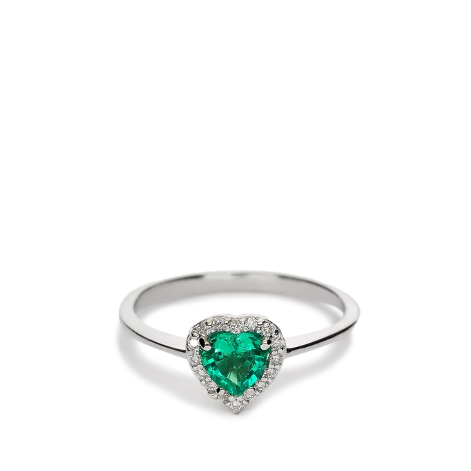 Anillo diamante oro 18 quilates LOVE EMERALD