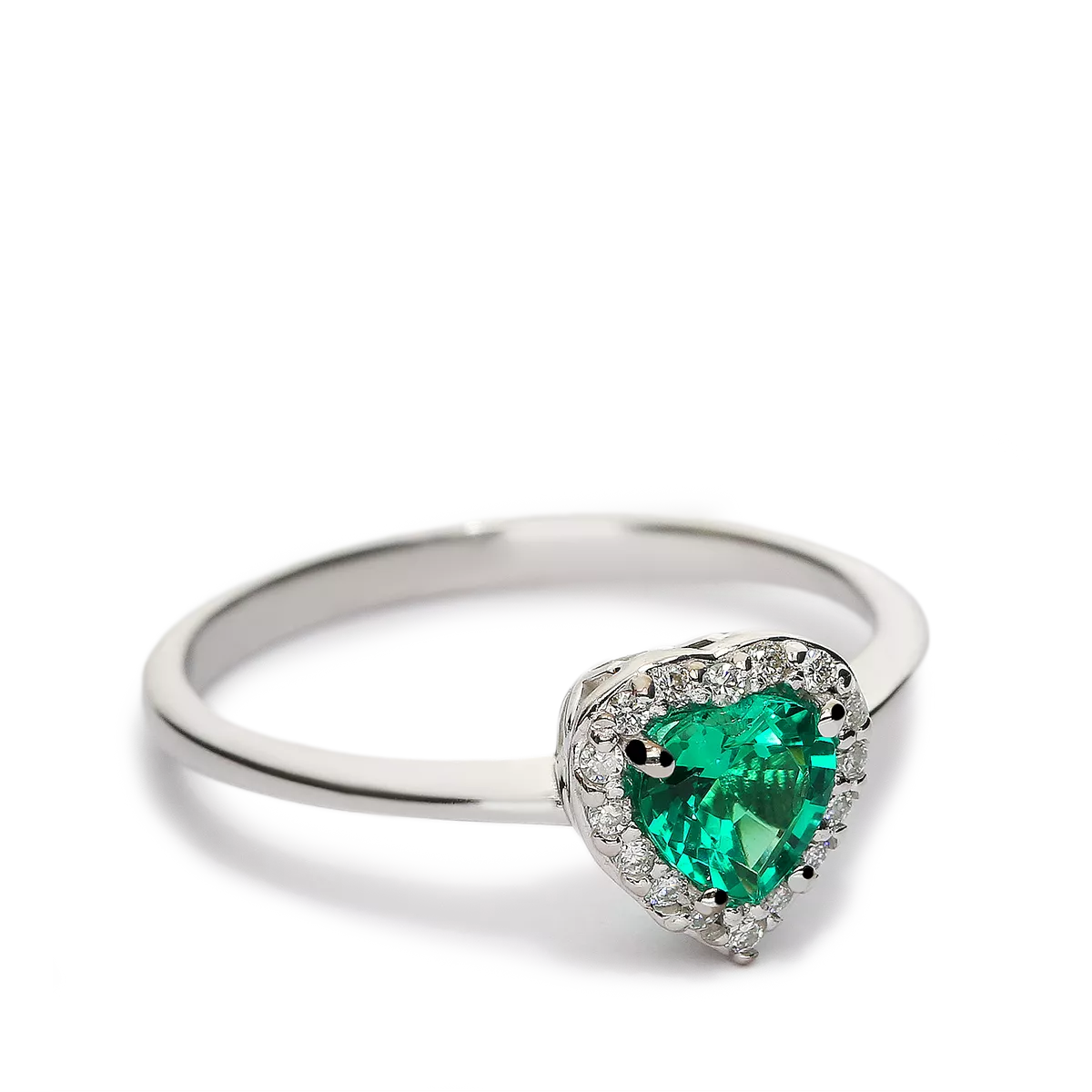 Anillo diamante oro 18 quilates LOVE EMERALD