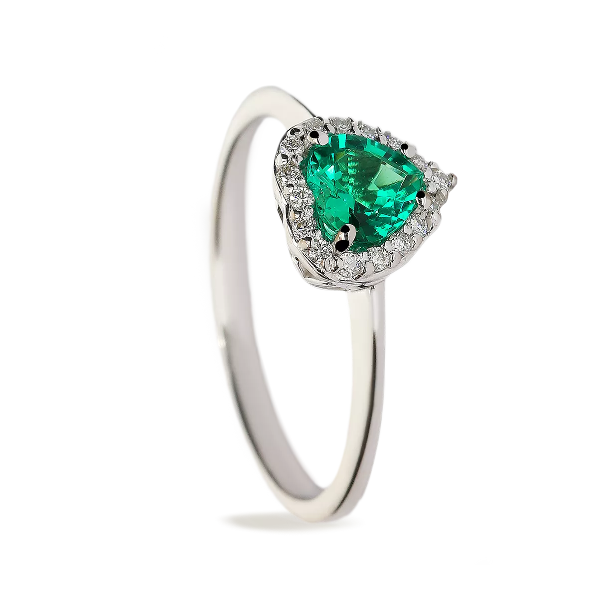 Anillo diamante oro 18 quilates LOVE EMERALD