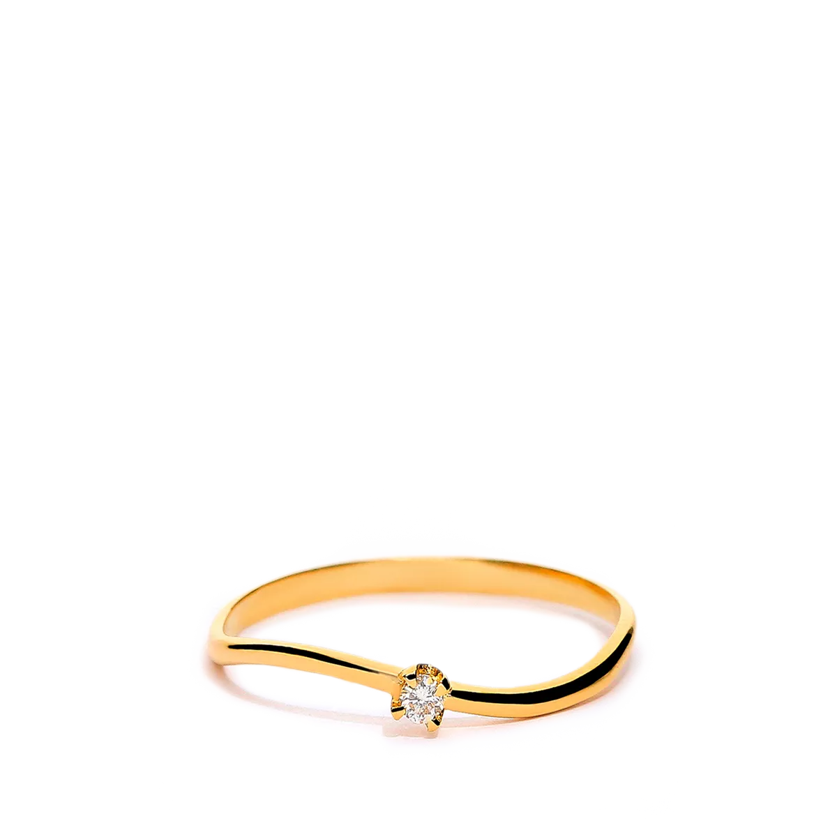 18k gold diamond ring SWIRL