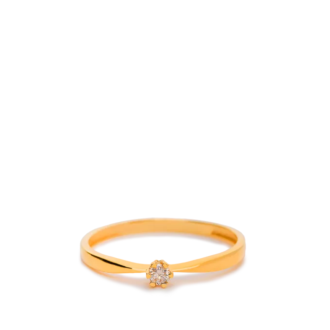 18k gold diamond ring SUN