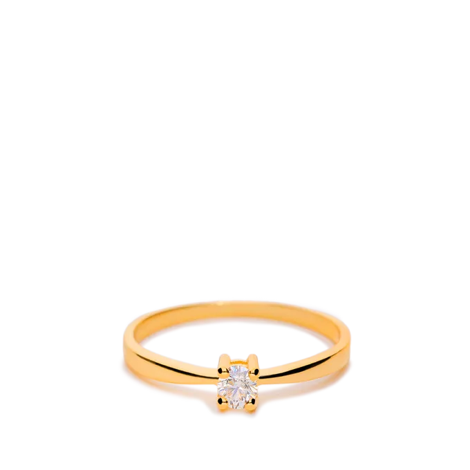 18k gold diamond ring SUN