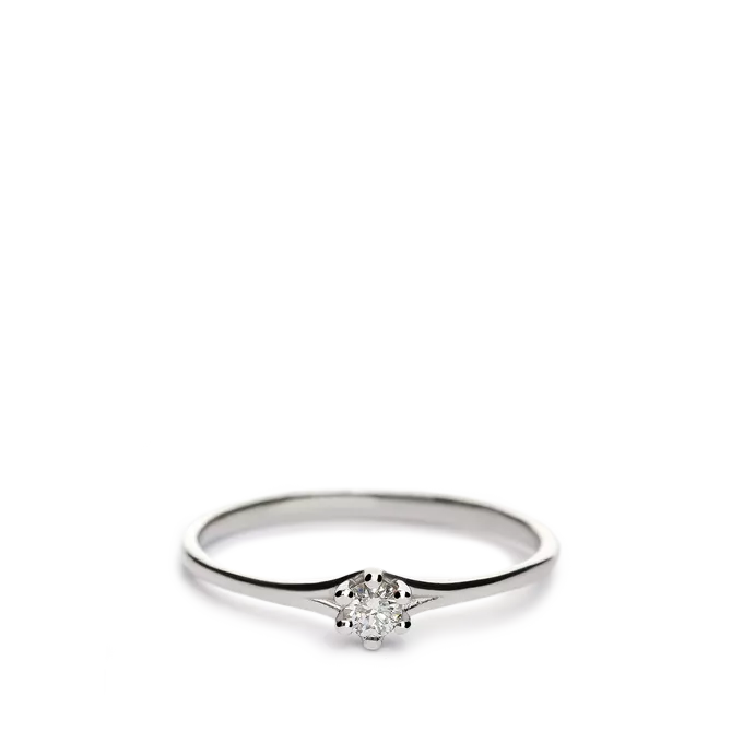 18k gold diamond ring MOON