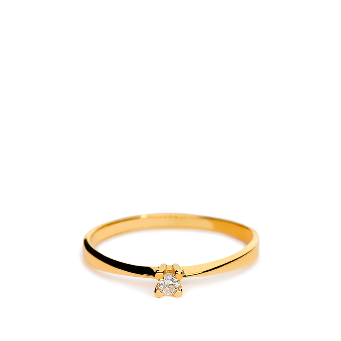 18k gold diamond ring MOON