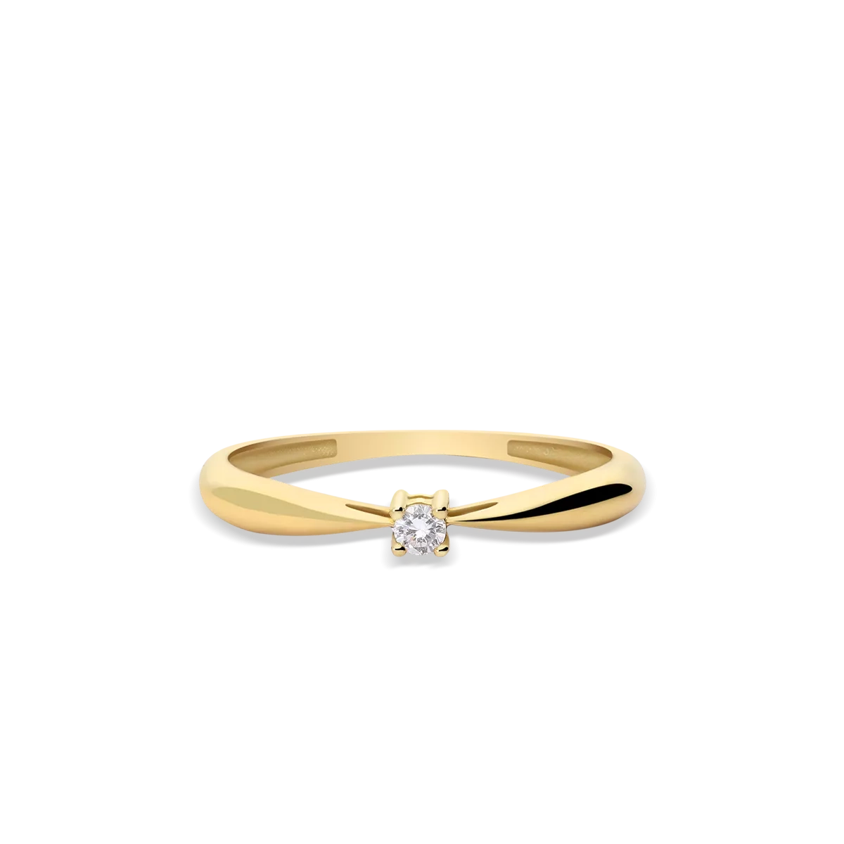 18k gold diamond ring SUN