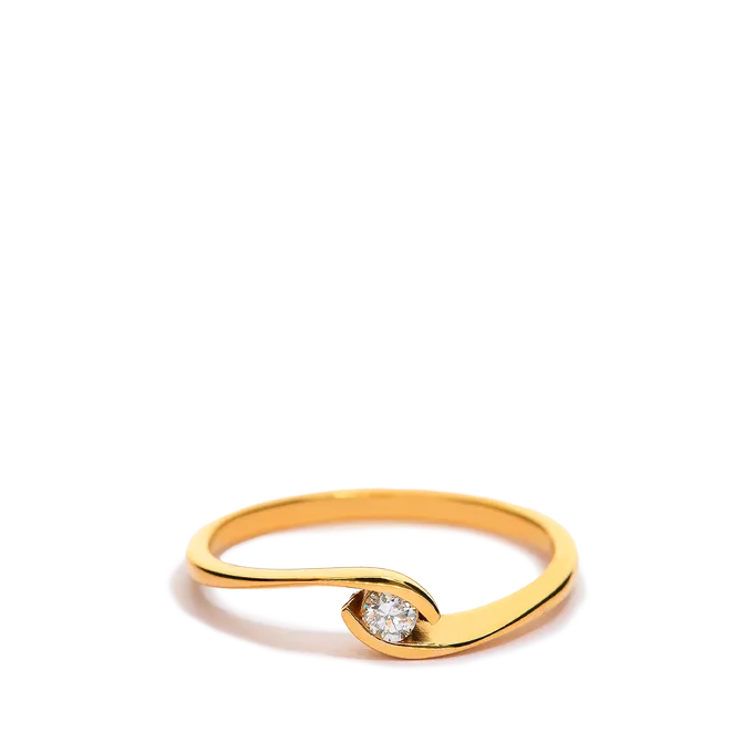 18k gold diamond ring GRAVITY