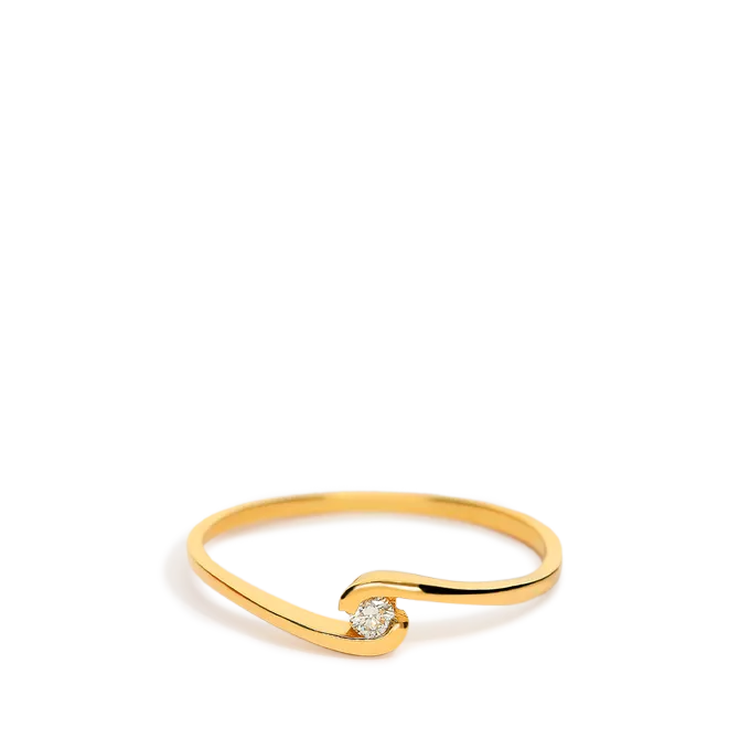 Anillo diamante oro 18 quilates GRAVITY