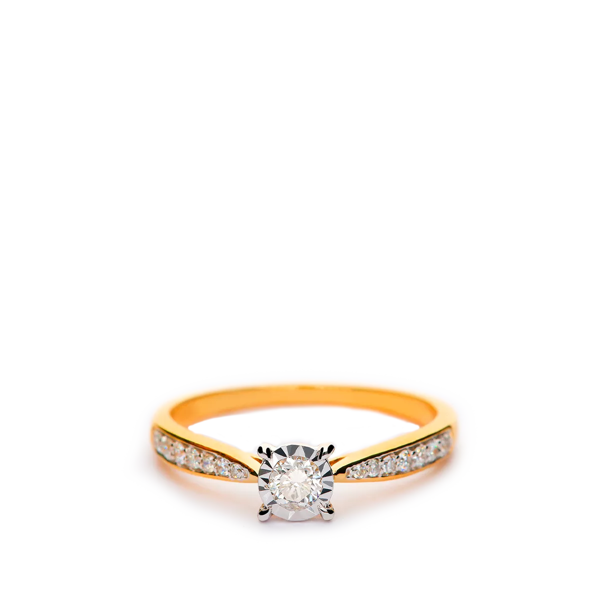 Anillo diamante oro 18 quilates