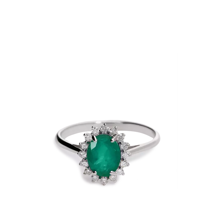 Anillo diamante oro 18 quilates IMPERIAL EMERALD