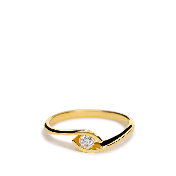 18k gold diamond ring GRAVITY