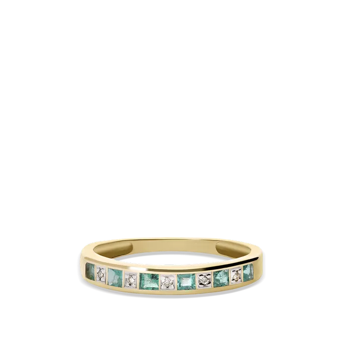 Anillo diamante natural oro 18 quilates