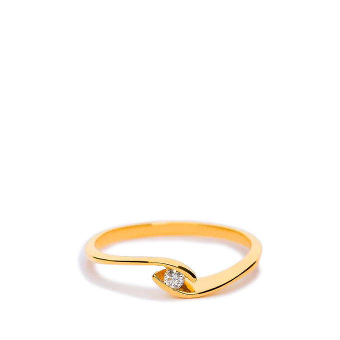 Anillo diamante oro 18 quilates GRAVITY