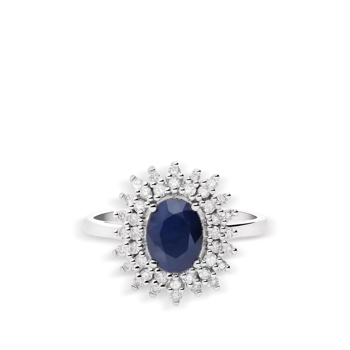 Anillo diamante natural oro 18 quilates IMPERIAL SAPPHIRE