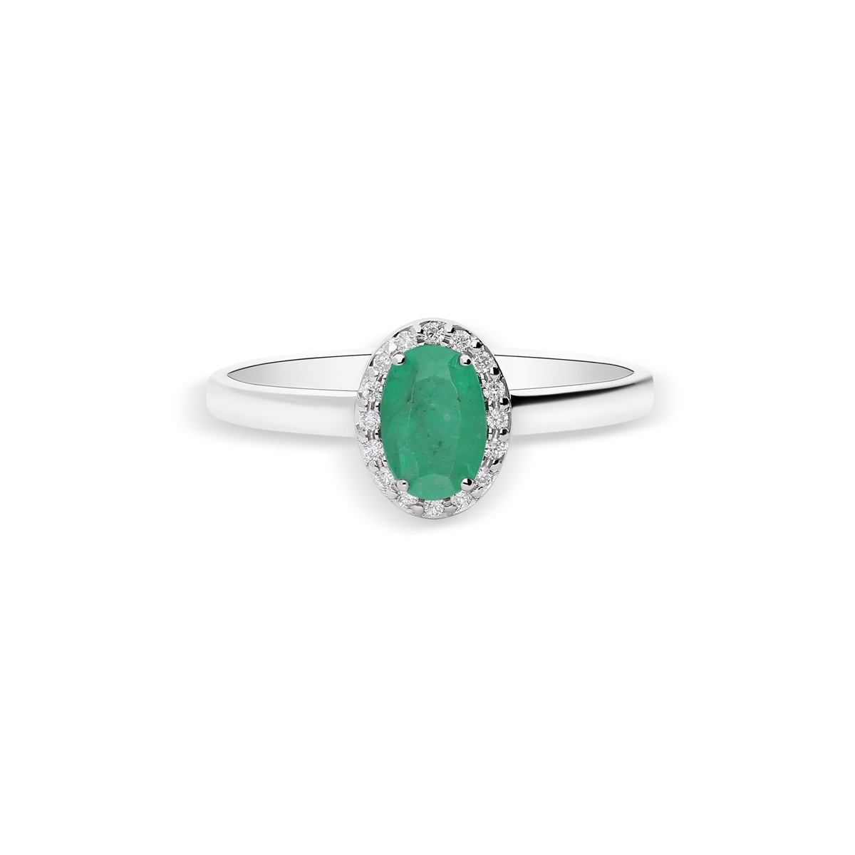 18k gold diamond ring RANI EMERALD