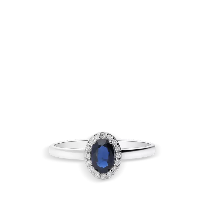 Anillo diamante natural oro 18 quilates RANI SAPPHIRE