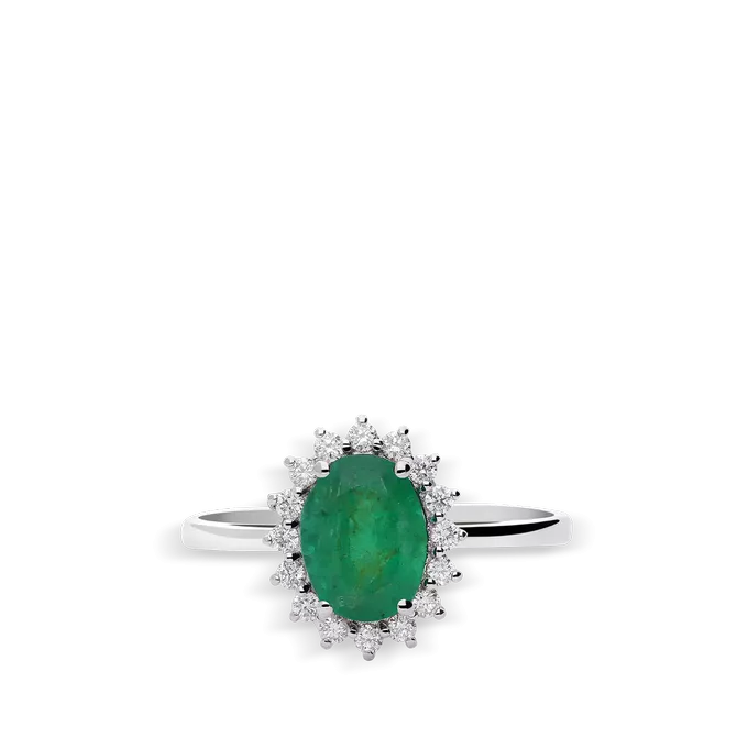 18k gold diamond ring IMPERIAL EMERALD