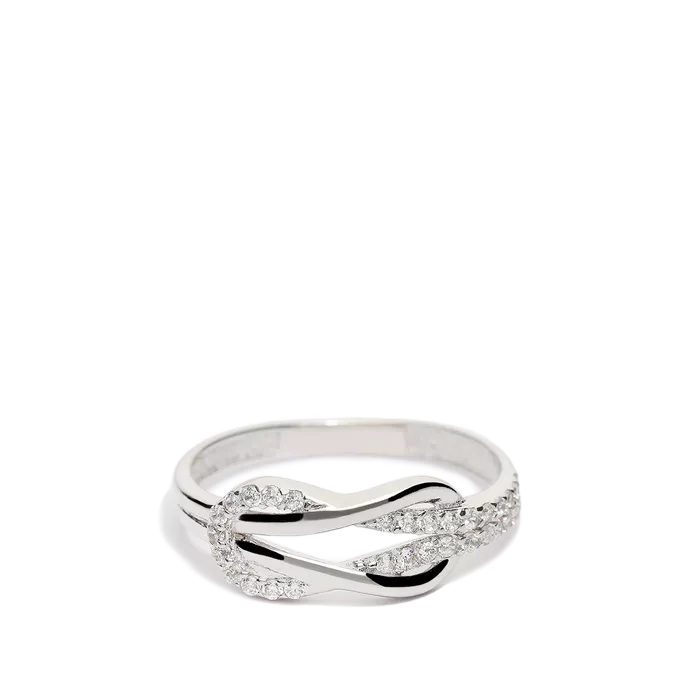 18k white gold ring