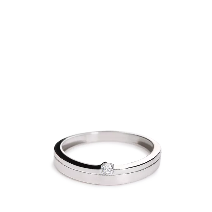 18k white gold ring