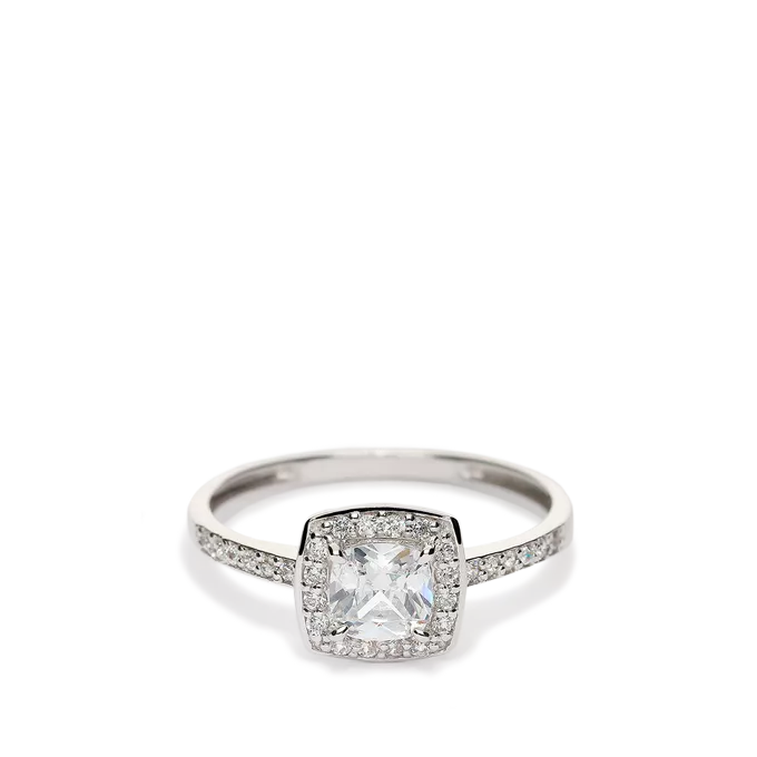 18k white gold ring