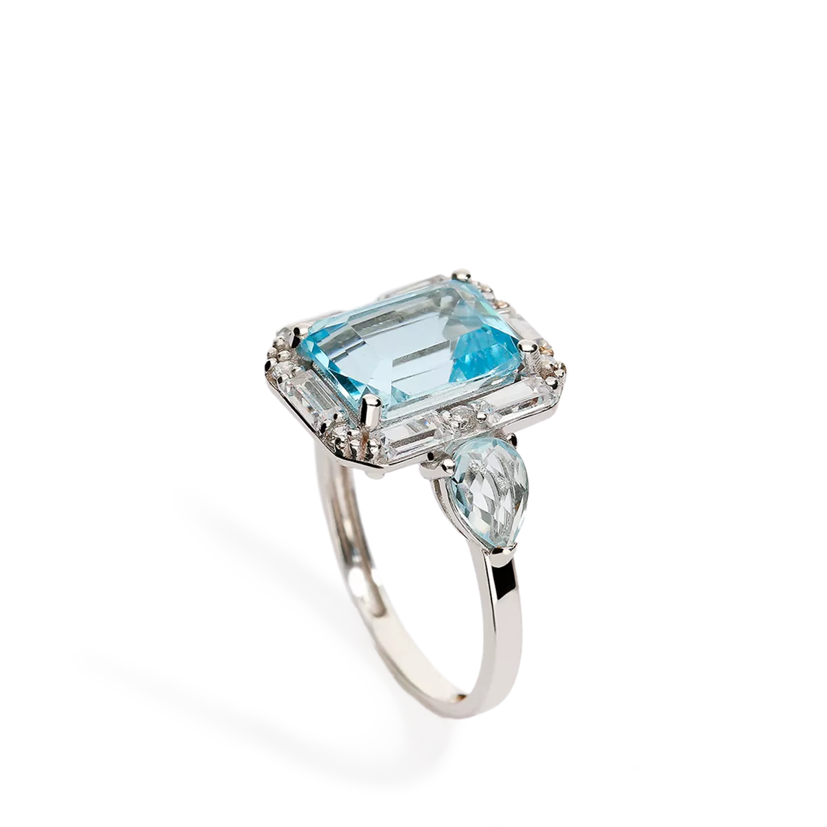 18k white gold ring LAGOON