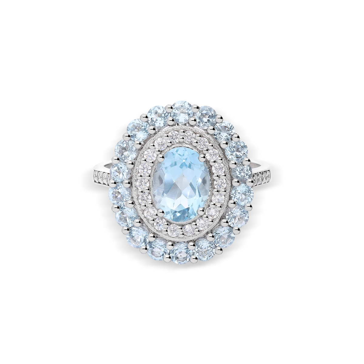 18k white gold ring LAGOON
