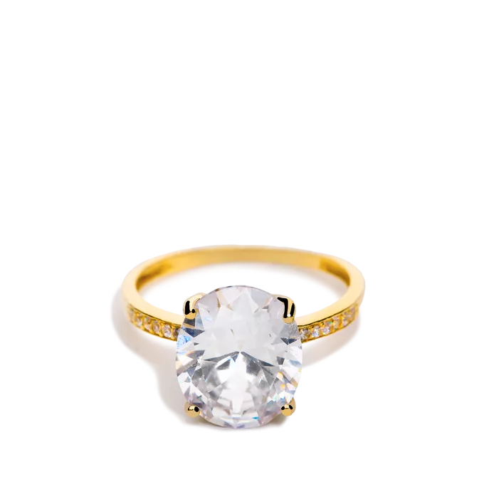 18k gold ring SPARKLING COLORS