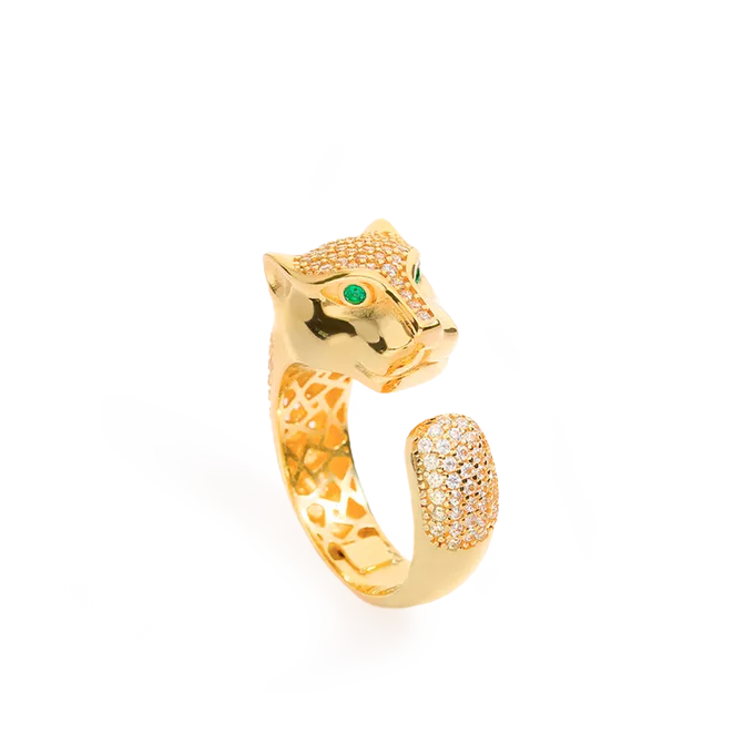 18k gold ring LEOPARD