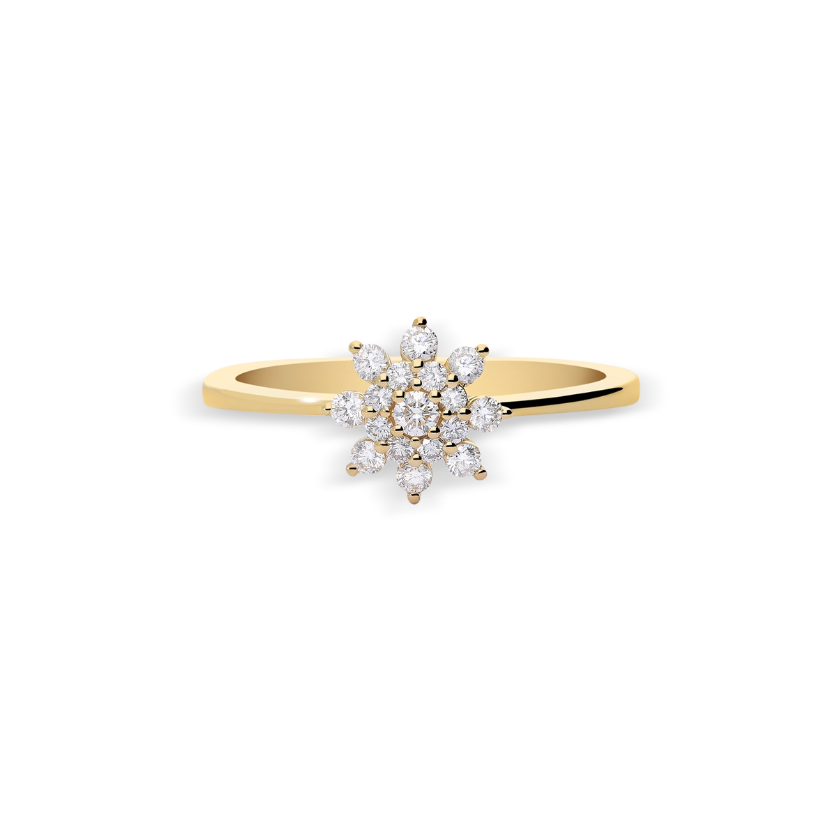 Anillo diamante natural oro 18 quilates