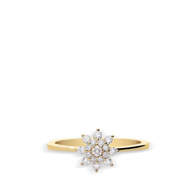 Anillo diamante natural oro 18 quilates