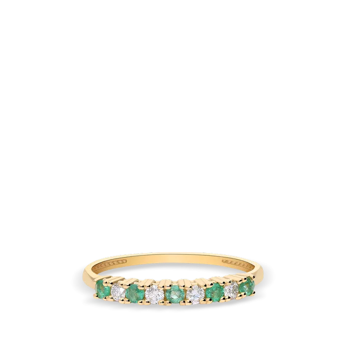 Anillo diamante natural oro 18 quilates