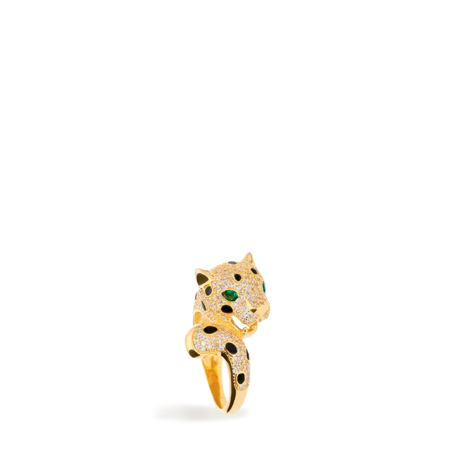 18k gold ring LEOPARD