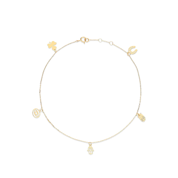 18k gold anklet