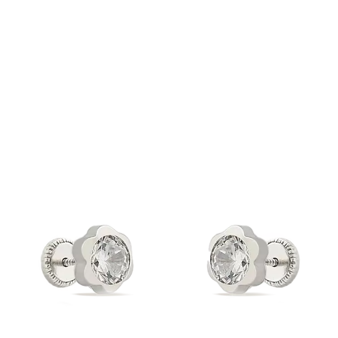 18k white gold earrings