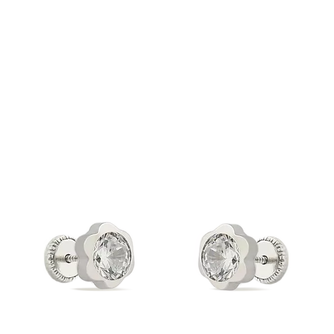 18k white gold earrings